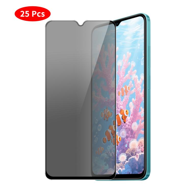 Pellicola protettiva in vetro temperato con stampa effetto seta, copertura completa, per la privacy, JUNSUNMAY, 25 pezzi., For Samsung Galaxy A37 / A57 5G, For Samsung Galaxy A27 5G, For Samsung Galaxy A25e, For Samsung Galaxy S25 FE 5G                ...