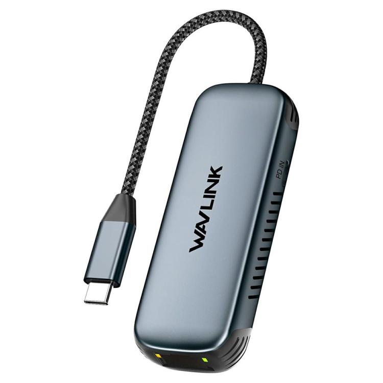 WAVLINK NWU330GD Support 95W PD Output USB-C to RJ45 2.5Gbps Network Converter, NWU330GD