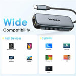WAVLINK NWU330GD Support 95W PD Output USB-C to RJ45 2.5Gbps Network Converter, NWU330GD