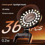 Luce LED rotonda portatile per smartphone con supporto
