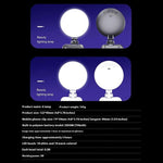 Luce LED rotonda portatile per smartphone con supporto