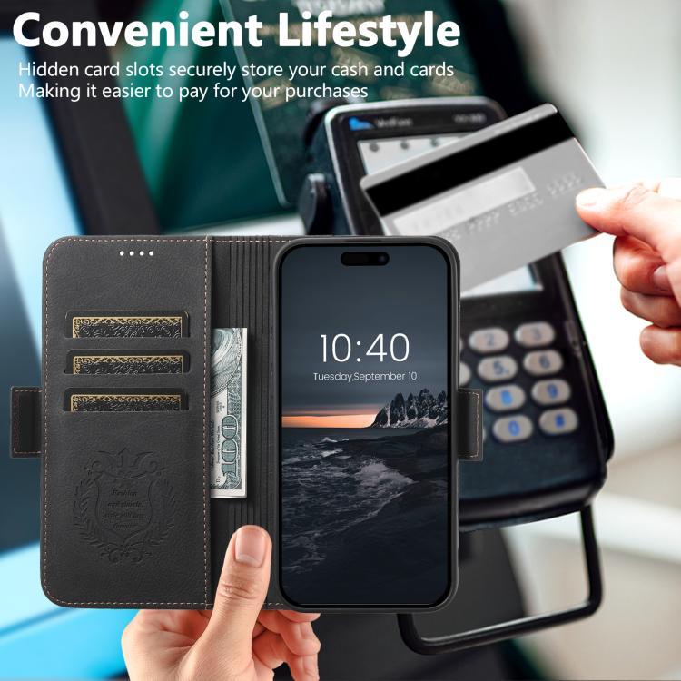 Custodia per telefono SUTENI J07 multifunzionale con apertura orizzontale e MagSafe in pelle., For iPhone 18, For iPhone 18 Pro, For iPhone 18 Pro Max, For iPhone 17 Pro Max, For iPhone 17 Pro, For iPhone 17, For iPhone Air