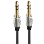 JUNSUNMAY 6.35mm 1/4 inch Male to Male Stereo Headphone Guitar Extension Cable Cord, 0.3m, 1.8m, 3m, 5m, 10m