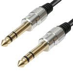 JUNSUNMAY 6.35mm 1/4 inch Male to Male Stereo Headphone Guitar Extension Cable Cord, 0.3m, 1.8m, 3m, 5m, 10m
