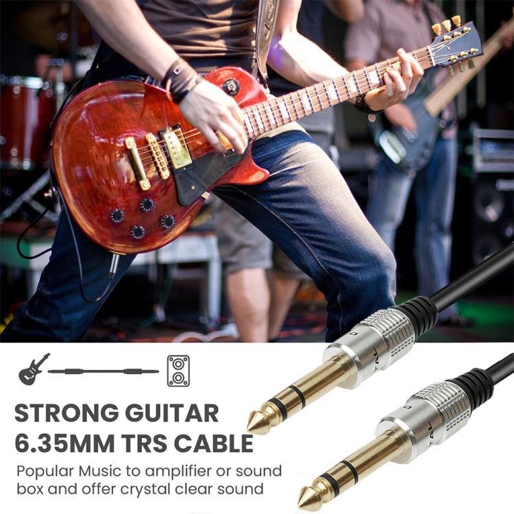 JUNSUNMAY 6.35mm 1/4 inch Male to Male Stereo Headphone Guitar Extension Cable Cord, 0.3m, 1.8m, 3m, 5m, 10m