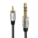 JUNSUNMAY 6.35mm Male to 3.5mm TRS Male Stereo Audio Cable Guitar Cord, 6.35mm Male to 3.5mm