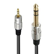 JUNSUNMAY 6.35mm Male to 3.5mm TRS Male Stereo Audio Cable Guitar Cord, 6.35mm Male to 3.5mm