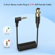 Cavo adattatore 3,5mm stereo maschio a XLR femmina 0,5m