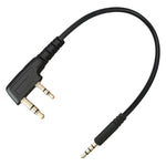 Cavo adattatore auricolare walkie talkie 25 cm 2 Pin-3.5mm