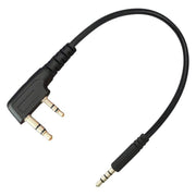 Cavo adattatore per auricolare radio per walkie talkie JUNSUNMAY, lunghezza: 25 cm, 2 Pin to Male 3.5mm, 2 Pin to Female 3.5mm
