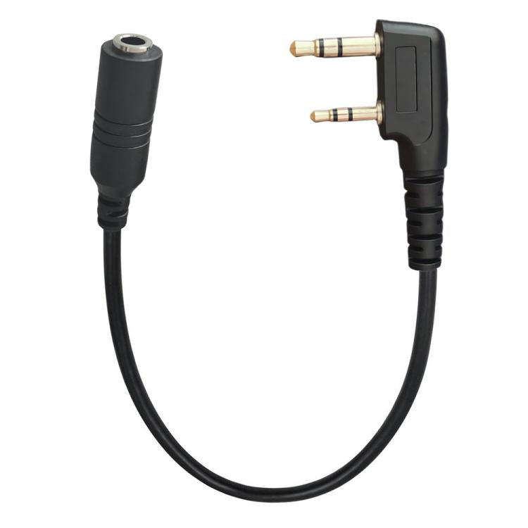 Cavo adattatore per auricolare radio per walkie talkie JUNSUNMAY, lunghezza: 25 cm, 2 Pin to Male 3.5mm, 2 Pin to Female 3.5mm