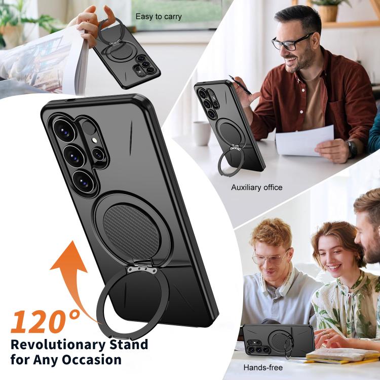 Custodia per PC/telefono Kalebol con supporto magnetico girevole MagSafe., For Galaxy S26 Ultra 5G, For Galaxy S26 5G, For Galaxy A57 5G
