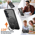 Custodia per PC/telefono Kalebol con supporto magnetico girevole MagSafe., For Galaxy S25 5G, For Galaxy S25+ 5G, For Galaxy S25 Ultra 5G