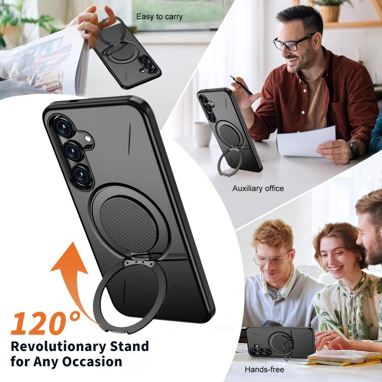 Custodia per PC/telefono Kalebol con supporto magnetico girevole MagSafe., For Galaxy S25 5G, For Galaxy S25+ 5G, For Galaxy S25 Ultra 5G