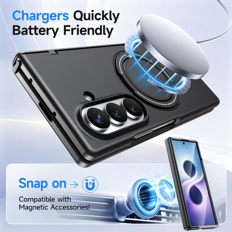 Custodia per PC/telefono Kalebol con supporto magnetico girevole MagSafe., For Galaxy Z Fold7 5G, For Galaxy Z Flip7 5G, For Galaxy S25 Edge 5G