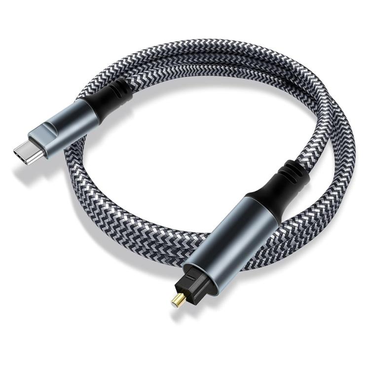 JUNSUNMAY Male USB Type-C to Male Toslink Optical Audio SPDIF Cable, 1.2m, 1.8m, 3m, 4.5m