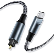 JUNSUNMAY Male USB Type-C to Male Toslink Optical Audio SPDIF Cable, 1.2m, 1.8m, 3m, 4.5m