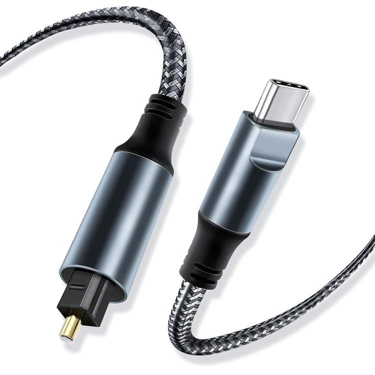 JUNSUNMAY Male USB Type-C to Male Toslink Optical Audio SPDIF Cable, 1.2m, 1.8m, 3m, 4.5m