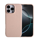 Custodia per telefono in vera pelle con texture litchi e retro MagSafe., For iPhone 16 Pro Max, For iPhone 16 Pro