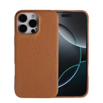 Custodia per telefono in vera pelle con texture litchi e retro MagSafe., For iPhone 16 Pro Max, For iPhone 16 Pro
