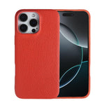 Custodia per telefono in vera pelle con texture litchi e retro MagSafe., For iPhone 14 Pro, For iPhone 14 Pro Max