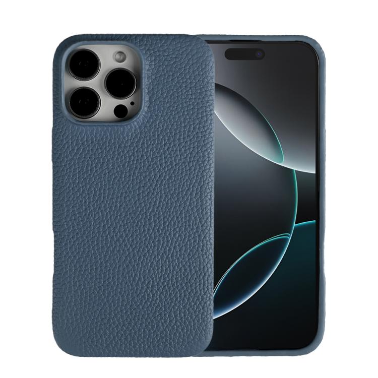 Custodia per telefono in vera pelle con texture litchi e retro MagSafe., For iPhone 13 Pro Max, For iPhone 13 Pro