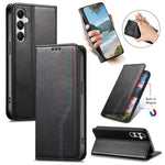 Cinturino elastico da polso, chiusura magnetica e custodia per telefono in pelle, For Samsung Galaxy M15 5G, For Samsung Galaxy A55 5G, For Samsung Galaxy A35 5G, For Samsung Galaxy A15, For Samsung Galaxy A05S 4G, For Samsung Galaxy A25 5G