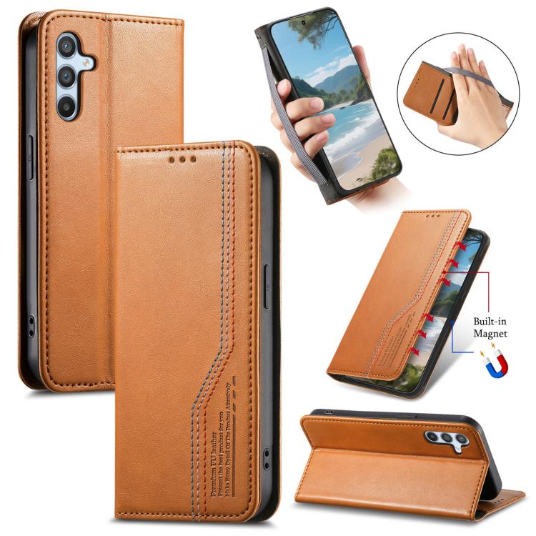 Cinturino elastico da polso, chiusura magnetica e custodia per telefono in pelle, For Samsung Galaxy A54 5G, For Samsung Galaxy A53 5G, For Samsung Galaxy A16