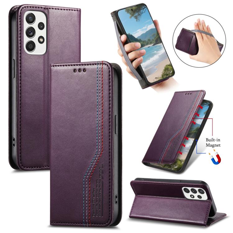 Cinturino elastico da polso, chiusura magnetica e custodia per telefono in pelle, For Samsung Galaxy A54 5G, For Samsung Galaxy A53 5G, For Samsung Galaxy A16
