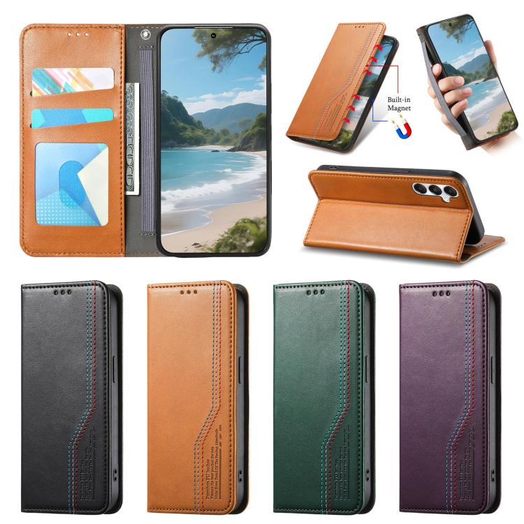 Cinturino elastico da polso, chiusura magnetica e custodia per telefono in pelle, For Samsung Galaxy A57 5G, For Samsung Galaxy A37 5G, For Samsung Galaxy M36 5G, For Samsung Galaxy A56 5G, For Samsung Galaxy A26 5G, For Samsung Galaxy A36 5G