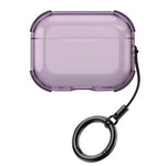 Semplice custodia protettiva trasparente in TPU morbido per auricolari con anello di fissaggio., For AirPods Pro, For AirPods 2 / 1