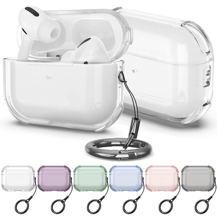 Semplice custodia protettiva trasparente in TPU morbido per auricolari con anello di fissaggio., For AirPods Pro, For AirPods 2 / 1