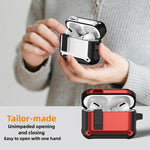 Cover protettiva ibrida in TPU e PC per auricolari con chiusura a scatto., For AirPods Pro 3