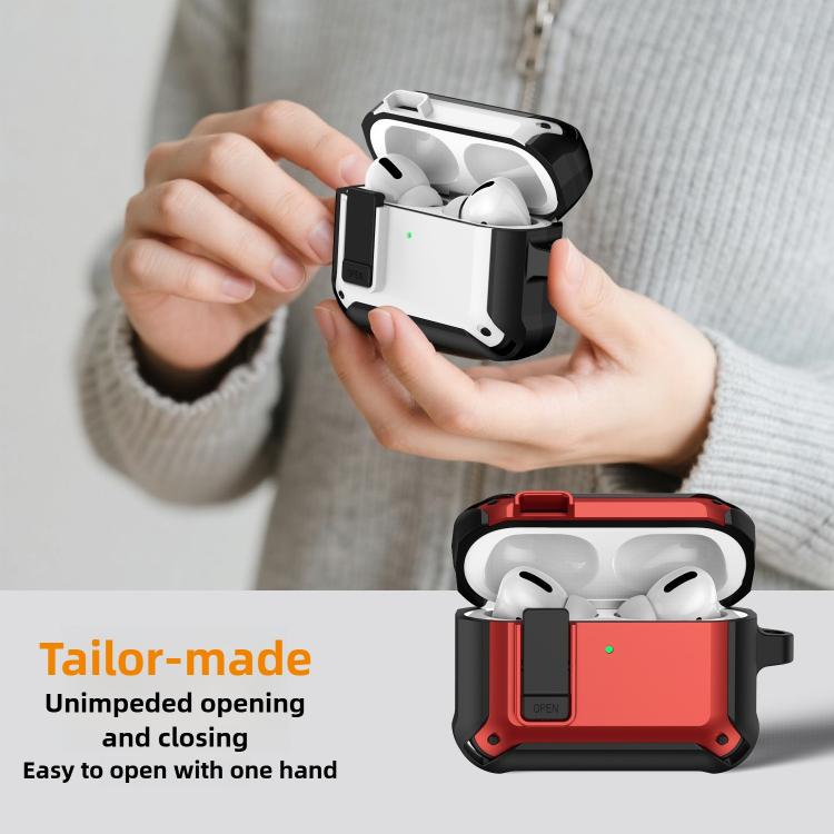 Cover protettiva ibrida in TPU e PC per auricolari con chiusura a scatto., For AirPods Pro 3