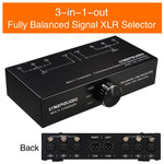 Selettore segnale bilanciato 3 ingressi 1 uscita audio