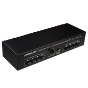 B075 Amplificatore di potenza con 4 ingressi e 4 uscite, selettore altoparlanti, 300 W di qualità del suono per canale, senza perdite., B075
