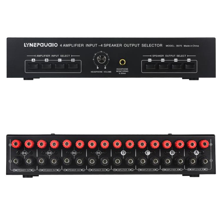 Amplificatore selettore altoparlanti 4 ingressi 4 uscite 300W