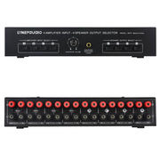 B075 Amplificatore di potenza con 4 ingressi e 4 uscite, selettore altoparlanti, 300 W di qualità del suono per canale, senza perdite., B075