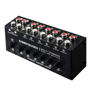 B080 Selettore di segnale audio a 6 ingressi e 2 uscite, commutatore audio, uscita sincrona a 2 canali, interfaccia RCA, B080