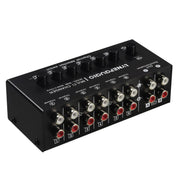 B080 Selettore di segnale audio a 6 ingressi e 2 uscite, commutatore audio, uscita sincrona a 2 canali, interfaccia RCA, B080