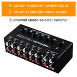 Selettore audio 6 ingressi 2 uscite RCA