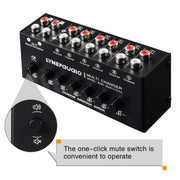 B080 Selettore di segnale audio a 6 ingressi e 2 uscite, commutatore audio, uscita sincrona a 2 canali, interfaccia RCA, B080