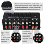 Selettore audio 6 ingressi 2 uscite RCA