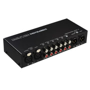 B081 Selettore di segnale audio multicanale a 6 ingressi e 3 uscite, completamente bilanciato, controllo del volume per altoparlanti anteriori passivi e attivi, selettore RCA., B081