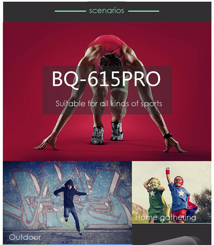 Altoparlante stereo wireless BQ615 PRO con Bluetooth e LED