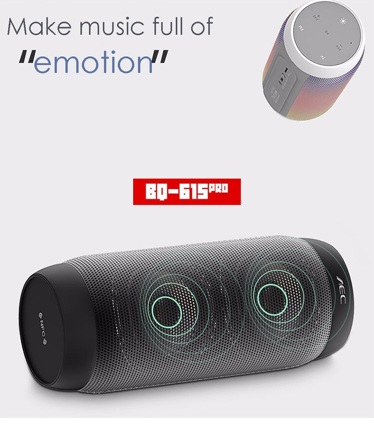 Altoparlante stereo HiFi wireless LED colorato BQ615 PRO, combina Bluetooth + lettore di schede TF + radio FM + AUX + NFC, BQ615 PRO