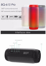 Altoparlante stereo wireless BQ615 PRO con Bluetooth e LED