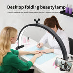 Lampada LED semicircolare 28 pollici per tatuaggi e nail art