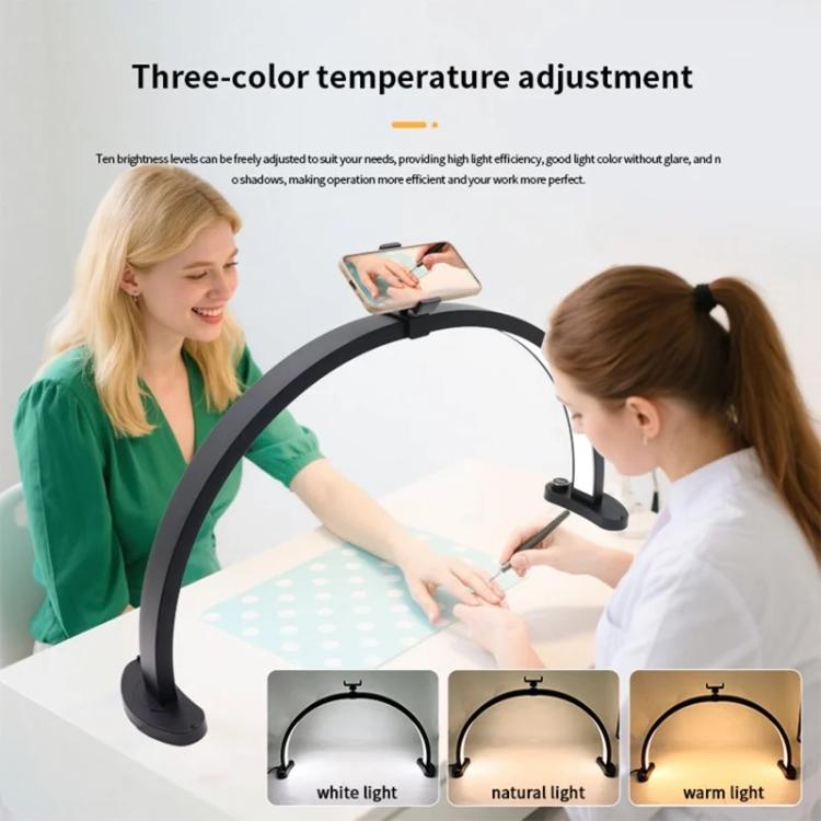 Lampada LED semicircolare 28 pollici per tatuaggi e nail art