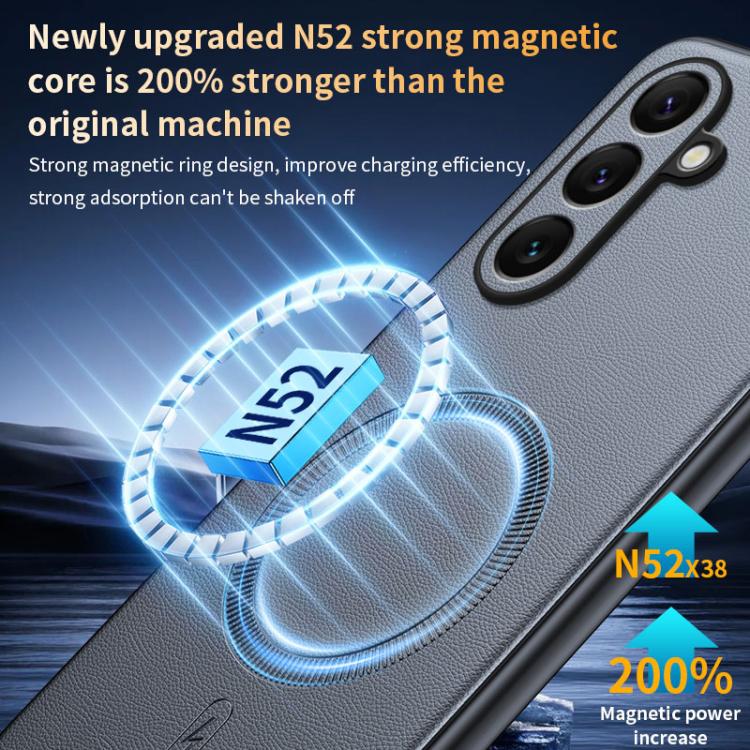 Custodia per telefono MagSafe in pelle liscia e antiurto., For Samsung Galaxy S26+ 5G, For Samsung Galaxy S26 Ultra 5G, For Samsung Galaxy S26 5G, For Samsung Galaxy S25 Edge 5G, For Samsung Galaxy S25 5G, For Samsung Galaxy S25+ 5G